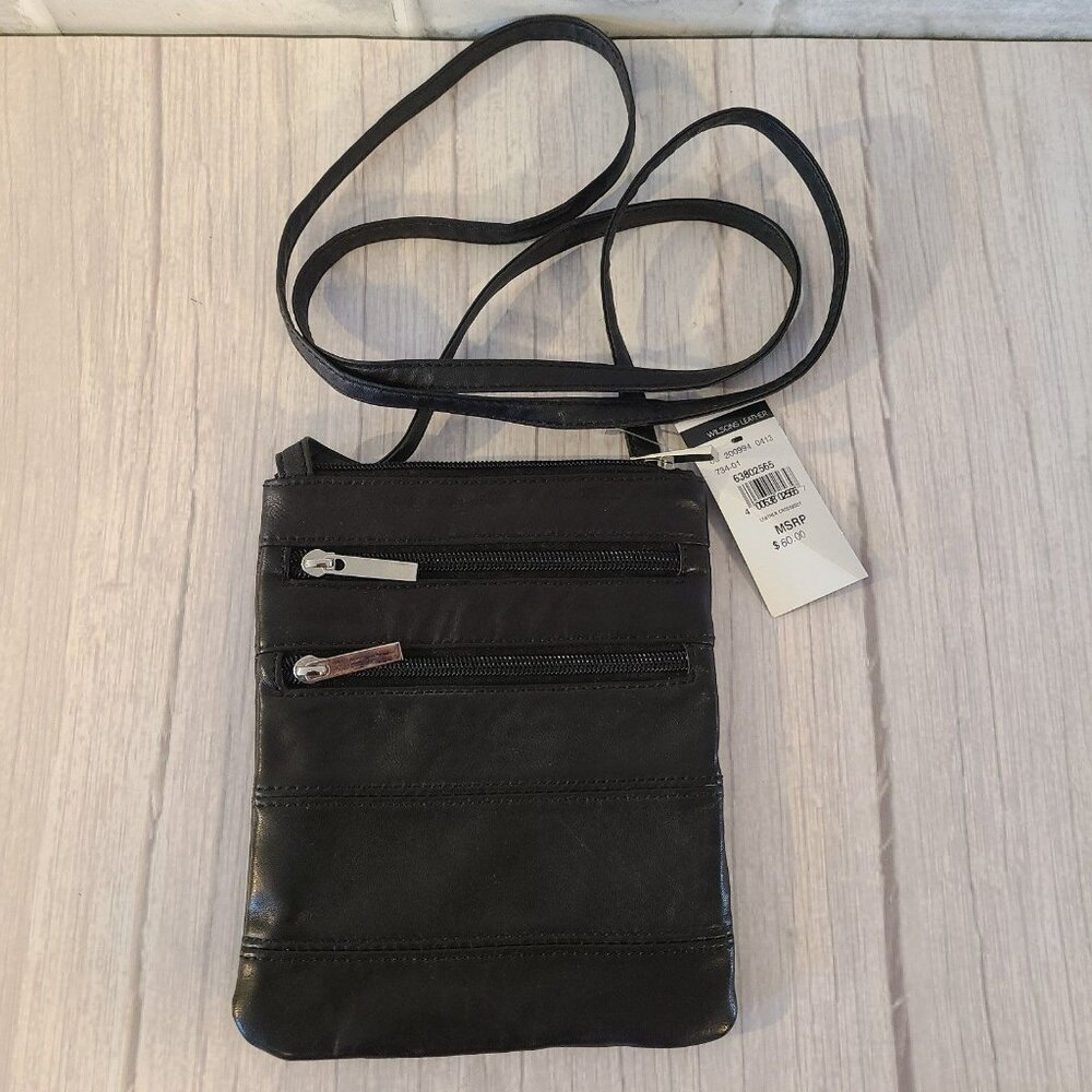 Wilsons Leather Black Crossbody Bag
